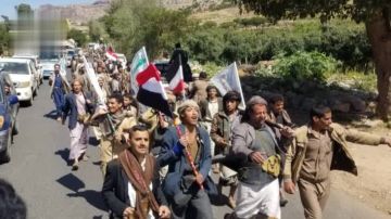 مسير راجل في المحويت بالذكرى الثانية لعملية طوفان الأقصى