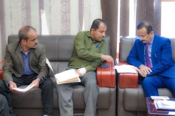 بن الوزير يبحث تأهيل خط الضخ لمشروع مياه لخيلف في نصاب بن الوزير يبحث تأهيل خط الضخ لمشروع مياه لخيلف في نصاب