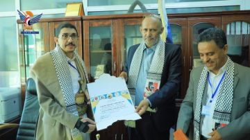 وزير التربية يلتقي رئيس جامعة البيضاء