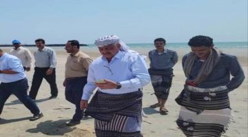 إماراتي.. فريق هندسي يتفقد موقع إقامة محطة الكهرباء في بالحاف