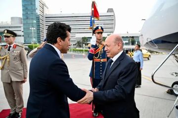 الرئيس العليمي يصل القاهرة في زيارة رسمية بدعوة من نظيره المصري