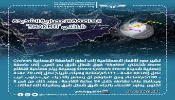 الأرصاد تحذر: عاصفة إعصارية شديدة تتطور في بحر العرب