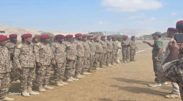 العميد نصر اليافعي يتفقد الجاهزية القتالية للواء الرابع دعم وإسناد