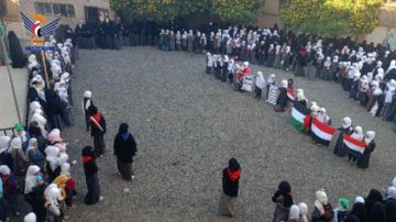 وقفات طلابية بمدارس مدينة المحويت وفاء للشهداء وتضامنا مع الشعب الفلسطيني