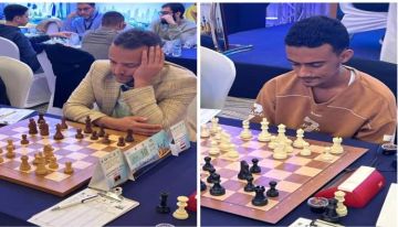 يحدث الٱن .. لاعبونا العماري وجميل يفوزان على سعودي وكويتي في اليوم الثاني من البطولة العربية للشطرنج