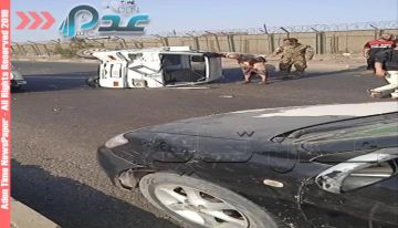 حادث مروع على طريق الجسر بعدن حادث مروع على طريق الجسر بعدن