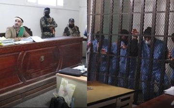 محاكمة هزلية تهدد 21 مختطفا بالإعدام في صنعاء.. اعترافات مسقطة وغياب تام للعدالة محاكمة هزلية تهدد 21 مختطفا بالإعدام في صنعاء.. اعترافات مسقطة وغياب تام للعدالة