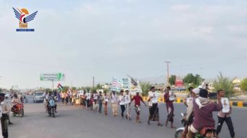 حجة.. مسير لخريجي دورات طوفان الأقصى في عزلة الوسط بعبس