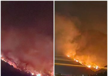 مسيرة صهيونية تشعل حرائق واسعة جنوبي لبنان