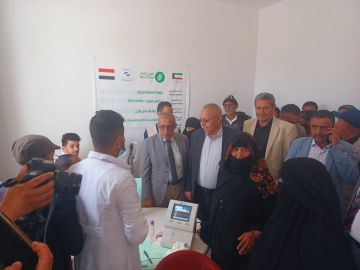 تدشين مخيم طبي مجاني للعيون في مستشفى الوحدة الجامعي بمعبر تدشين مخيم طبي مجاني للعيون في مستشفى الوحدة الجامعي بمعبر