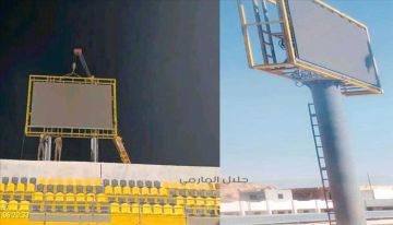 تركيب شاشات عملاقة في ملعبي الناصر عزان والناصر عرفان في أبين