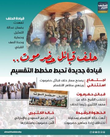 حلف قبائل حضرموت.. قيادة جديدة تحبط مخطط التقسيم (إنفوجراف)