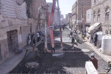 الوحدة التنفيذية تنفذ أعمال الجسر السطحي في مشروع شارع الأمناء بأمانة العاصمة الوحدة التنفيذية تنفذ أعمال الجسر السطحي في مشروع شارع الأمناء بأمانة العاصمة