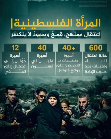 معطى : 600 حالة اعتقال لنساء وفتيات فلسطينيات منذ 7 اكتوبر 2023