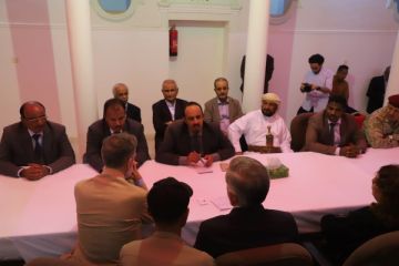 محافظ حضرموت يبحث مع وفود الاتحاد الأوروبي والأمم المتحدة تعزيز التعاون المشترك