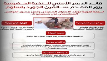 قائد الدعم الأمني بالنخبة الحضرمية يزور المقدم باسلوم ويؤكد أن المهام تمتد إلى دعم المجتمع