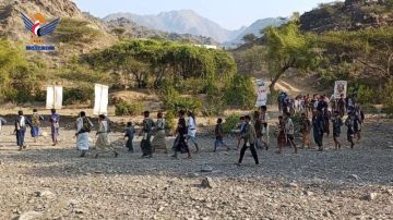 مسير لعدد من خريجي طوفان الأقصى بمديرية بكيل المير في حجة