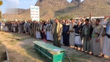 تشييع جثمان الشهيد مازن شميلة في بني سعد بالمحويت