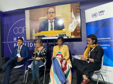 وزير الصحة يستعرض استراتيجية اليمن للصحة والمناخ والنزوح والهجرة وزير الصحة يستعرض استراتيجية اليمن للصحة والمناخ والنزوح والهجرة