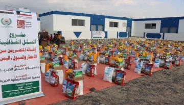 اختتام حملة إغاثية في أبين ولحج وعدن بتمويل جمعية إنسان الخيرية الكويت