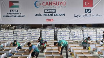 جمعية (جانصويو) التركية ترسل 400 طن من المساعدات إلى غزة جمعية (جانصويو) التركية ترسل 400 طن من المساعدات إلى غزة