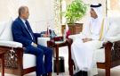  بن بريك يبحث مع نظيره القطري آفاق التنمية والدعم الاقتصادي