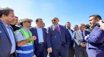 الرئيس الزبيدي يتفقد مشروع سد حسان بأبين ويشيد بدعم الإمارات لمشاريع التنمية