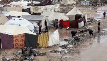 مؤسسة الضمير: 60 من خيام غزة غير صالحة و90 من مراكز الإيواء تعرضت للغرق