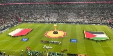 التعادل السلبى يحسم شوط قطر ضد فلسطين فى كأس العرب