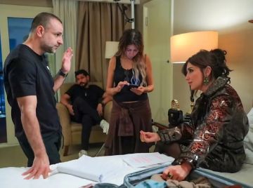 مي عمر وأحمد العوضي يجتمعان في كواليس فيلم شمشون ودليلة