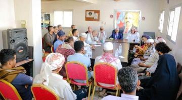 فريق التوجيه والرقابة الرئاسي يبحث مع هيئات الانتقالي تطوير الأداء المؤسسي في غيل باوزير