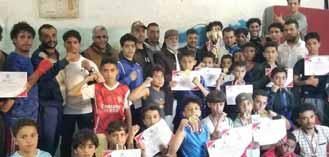 تكريم أبطال كأس الشهيد المولد للكونغ فو بذمار