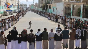 وقفات حاشدة في حجة لتأكيد الثبات على الموقف وتنديدا بجرائم الكيان الصهيوني