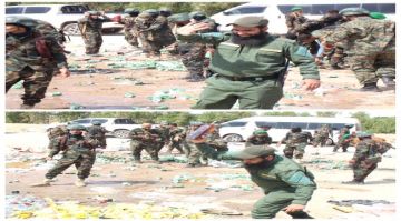 إدارة مكافحة المخدرات بقوات الحزام الأمني تتلف كمية كبيرة من الخمور المستوردة