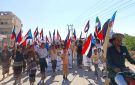 انتقالي الروضة ينظم مسيرة جماهيرية احتفالا بانتصارات القوات الجنوبية في عارين وحضرموت