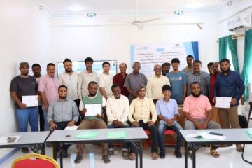 مكتب الصحة بالمهرة يختتم دورة بهدف توسيع نظام الإنذار المبكر