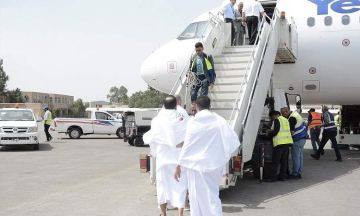 انطلاق الفوج الثاني من حجاج اليمن عبر مطار صنعاء الدولي