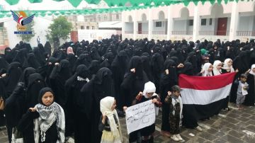 وقفات للهيئة النسائية في حجة بذكرى ثورة 21 سبتمبر وتضامنا مع غزة