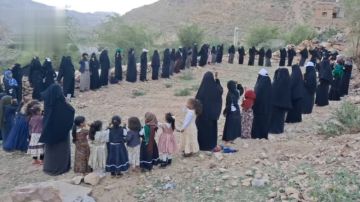 فعالية ووقفة نسائية في حريب القراميش بثورة 21 سبتمبر