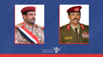 وزير الدفاع ورئيس الأركان يهنئان الرئيس المشاط بالعيد الـ١١ لثورة ٢١ سبتمبر المجيدة