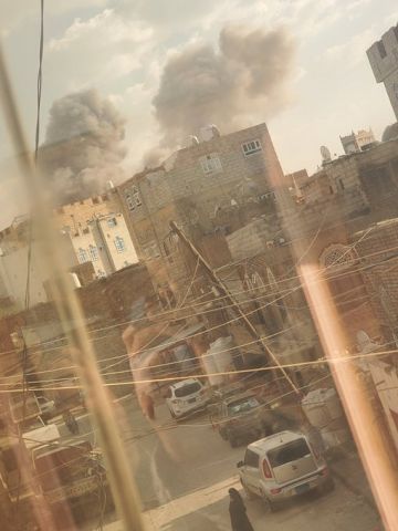 مشاهد اولية متداولة للعدوان الإسرائيلي على صنعاء