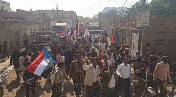 مديرية المسيمير الحواشب تشهد مسيرة جماهيرية تأييدا للإعلان السياسي والدستوري