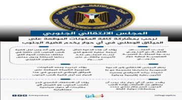 المجلس الانتقالي الجنوبي: نرحب بمشاركة كافة المكونات الموقعة على الميثاق الوطني في اي حوار يخدم قضية الجنوب