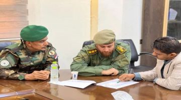 لقاء لمراجعة التقرير السنوي للشؤون القانونية بالحزام الأمني في قطاع الشيخ عثمان