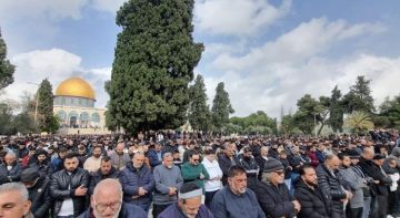70 ألف فلسطيني يؤدون صلاة الجمعة في المسجد الأقصى المبارك وباحاته 70 ألف فلسطيني يؤدون صلاة الجمعة في المسجد الأقصى المبارك وباحاته