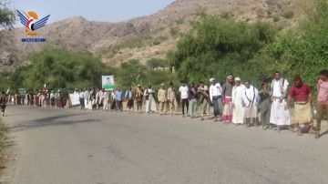 مسير لخريجي دورات التعبئة العامة في مديرية بني سعد بالمحويت مسير لخريجي دورات التعبئة العامة في مديرية بني سعد بالمحويت