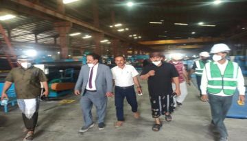 الصناعة بلحج تطلع على عملية الانتاج بمصنع بن دول للحديد وتؤكد مزيد من تسهيل الإستثمارات الصناعة بلحج تطلع على عملية الانتاج بمصنع بن دول للحديد وتؤكد مزيد من تسهيل الإستثمارات