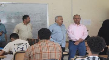 مدير عام التعليم الفني يتفقد سير الاختبارات العملية في المعهدين البحري والصناعي بالمعلا