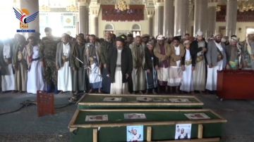 تشييع جثماني الشهيدين ناصر الجابري ولؤي سالم من منتسبي أمن مأرب