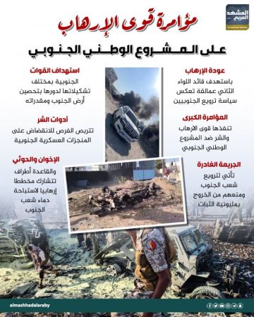 مؤامرة قوى الإرهاب على المشروع الوطني الجنوبي (إنفوجراف)